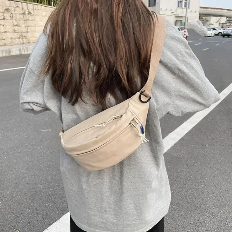 Street Style Waist Bag Hip Pack Woman Nylon Fanny Pack Fashion Shoulder Crossbody Chest Bags Unisex Hip Hop Belt Bag Waist Packs