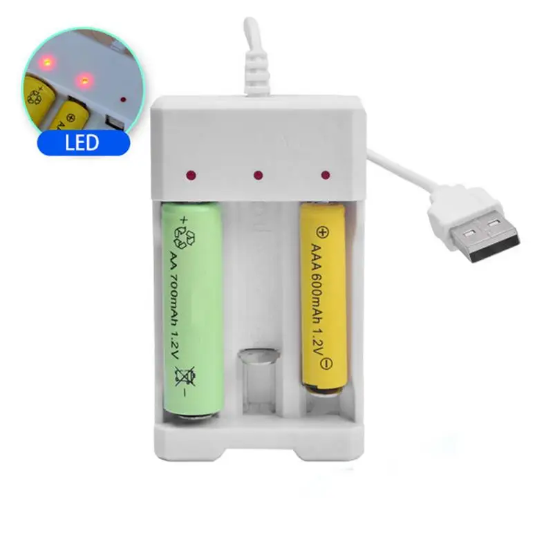 High-Speed USB 2/3 Slot Fast Rechargeable Battery Charger Short Circuit Protection AAA And AA Rechargeable Battery Station