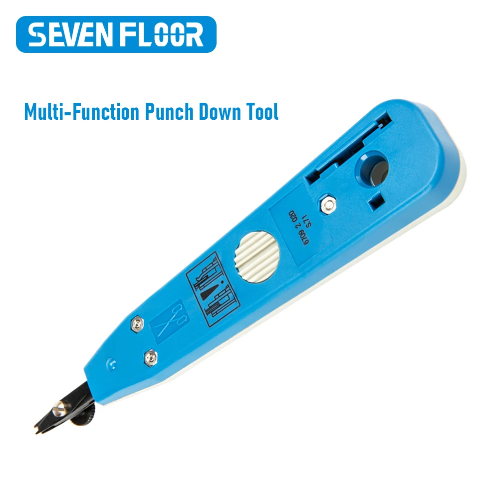 

Punch Down Tool with Steel Blade Ergonomic Handle Network Cable Tool Built-in Wire Hook for Keystone Jack Patch Panel Cat5e Cat6