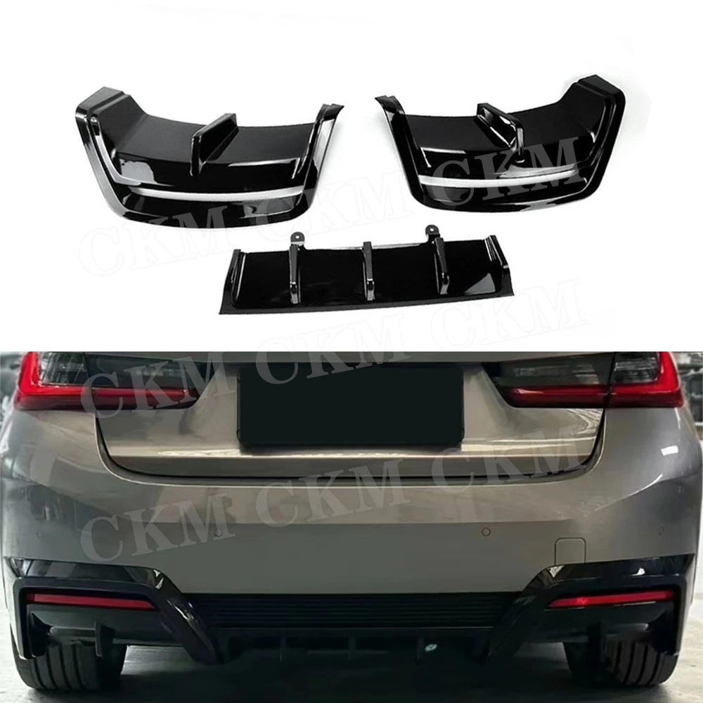 

Car Rear Bumper Diffuser Lip Spoiler Side Splitters Flaps ABS Styling Body Kits Accessories for BMW IX3 2022+