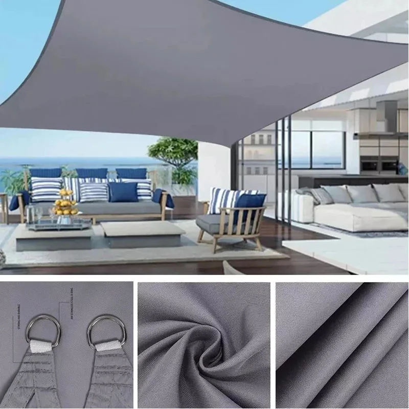 

300D awning summer outdoor waterproof UV-proof shade canvas Oxford cloth sunscreen and rain cover garden courtyard awning