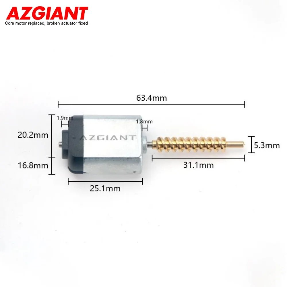 AZGIANT 1-5pcs 10Teeth Car Power Door Lock Actuator 12V DC Motor Engine Repair For Nissan Patrol Y60 Y61 GT-R 350Z 80553CD70B