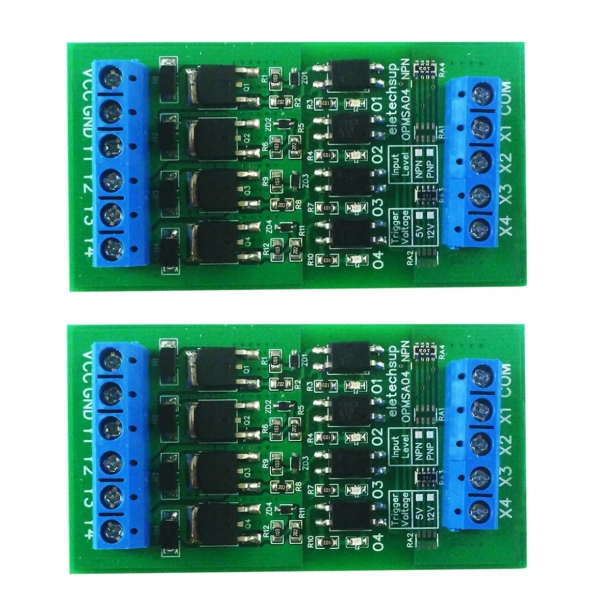 OPMSA04 4Channels 3.3-24V NPN PNP PLC Signal Amplifier Module