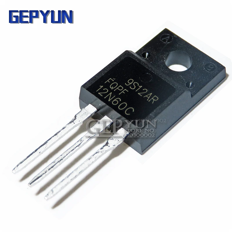 10PCS FQPF12N60C 12N60 12A / 600V N-channel MOSFET authentic Gepyun