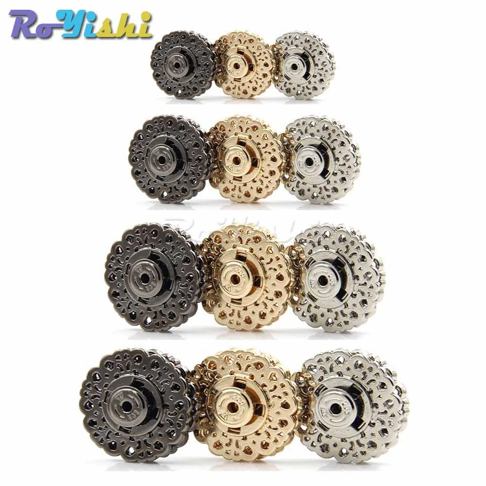 3pcs/pack Metal Snap Fasteners Clasps Button For Handbag Purse Wallet Craft Suit buckles Bags Parts Accessories