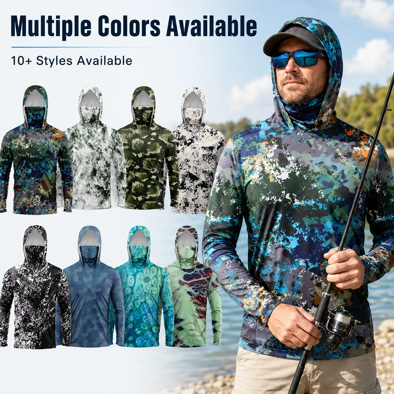 MALFC 1PC Men Hood Fishing Shi - Fishing Shirt Uv Protection recension och pris
