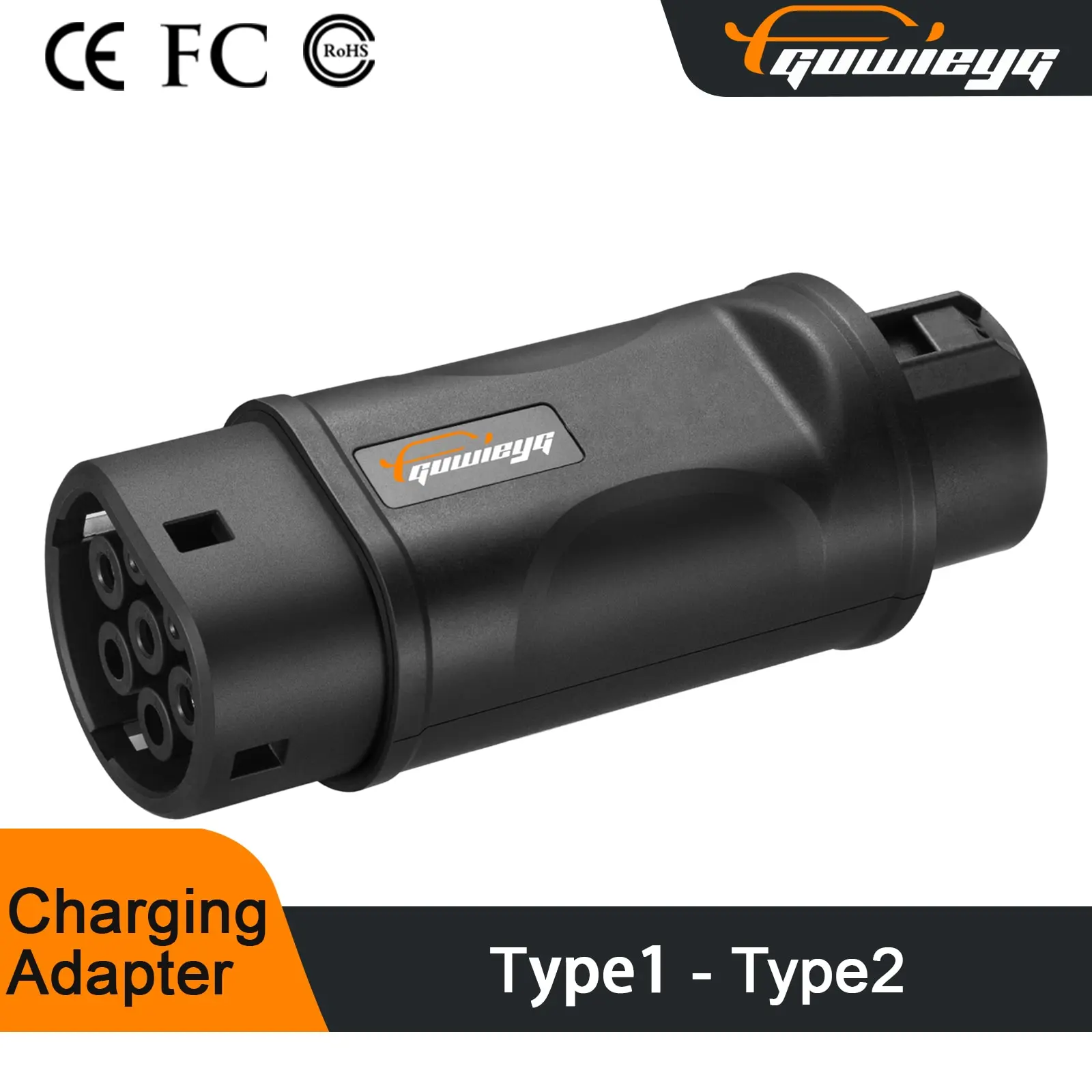 GUWIEYG EV Charger Adapter J1772 to IEC62196 Adapter Type1 to Type2 EV Adapter 32A 1Phase 7.2kw Max EV Charger Converter