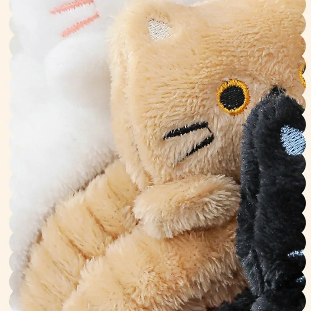 Cartoon Cat Coral Fleece Head Bands Elastic Non-slip Makeup Wash Face Hairbands Hair Accessories Traceless