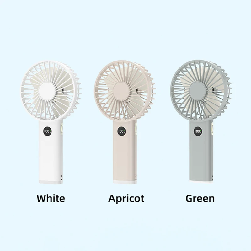 3600mAh Handheld Personal Fan Portable Mini USB Hand Fan Rechargeable Mini Fan with Stepless Speed Control Display Nightligh New