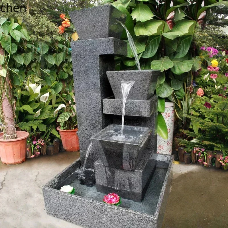 YY-natural stone circulating water fountain living room balcony courtyard landscape outdoor water feature fish tank