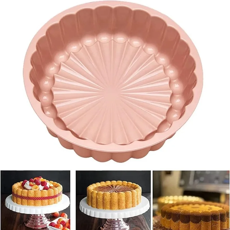 Multifunctional Cake Mold | Reusable Nonstick DIY Heart-Shaped Cake Tray | Heat-Resistant Silicone Baking Pan for Kitchen