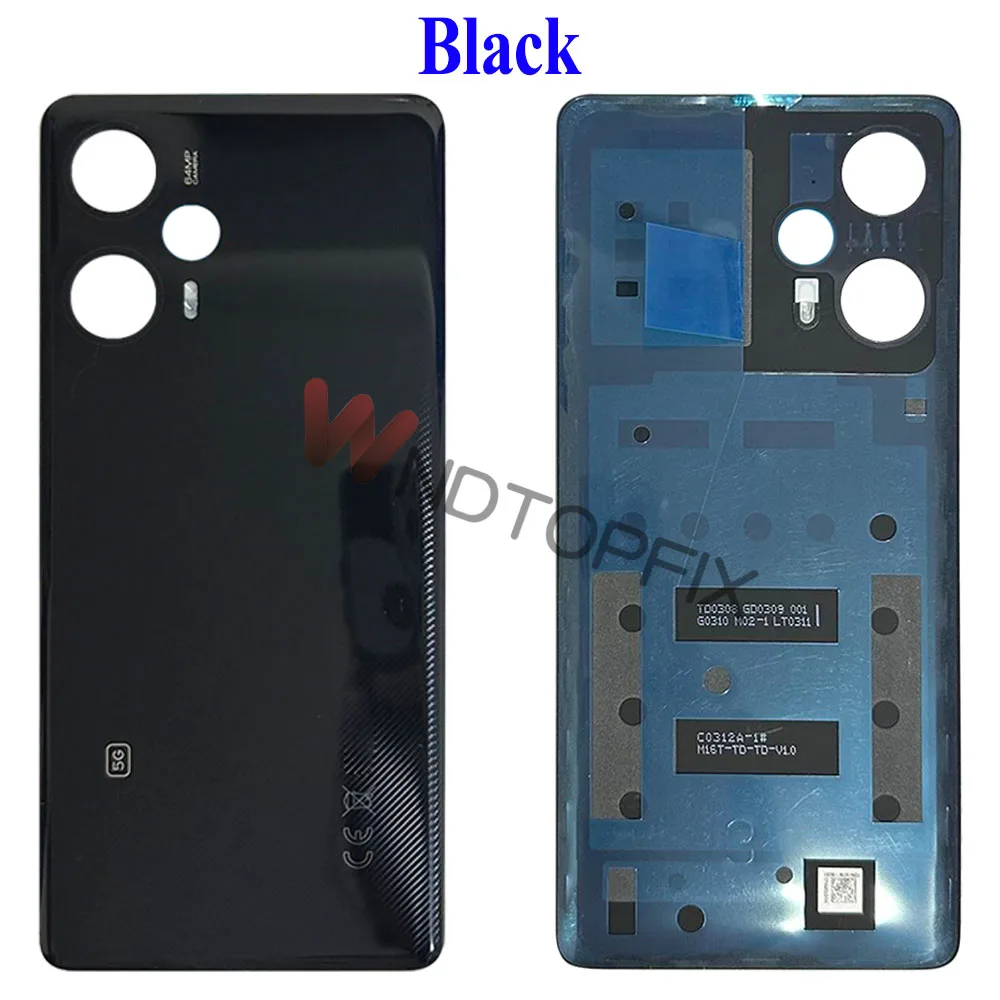 New Cover For Xiaomi Poco F5 Battery Cover Back Glass Rear Door Housing Case Poco F5 23049PCD8G Battery Cover Back With Adhesive