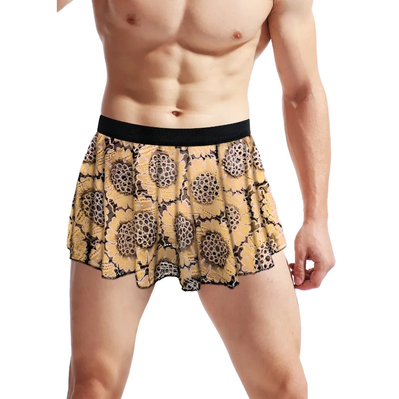 Unisex Pleated Mini Skirt with Elastic Waist