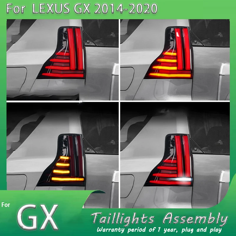

Авто задние фонари для Lexus Gx 2014-2020, автомобильные задние фонари в сборе, обновление, высокое качество, динамический стоп-сигнал, аксессуары для инструментов