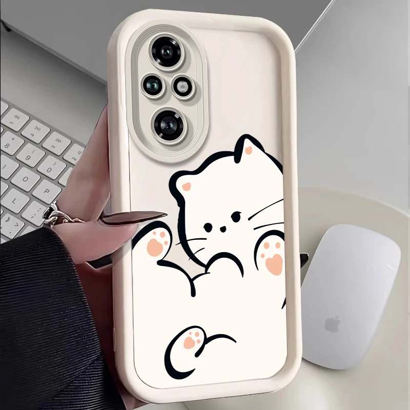 200 Black and White Cat New Sky Eye Phone Case For Honor 200 200Lite 50Pro 50 X40GT X7A X50i X8A X40i 90Lite 50SE X9A X30 Cover