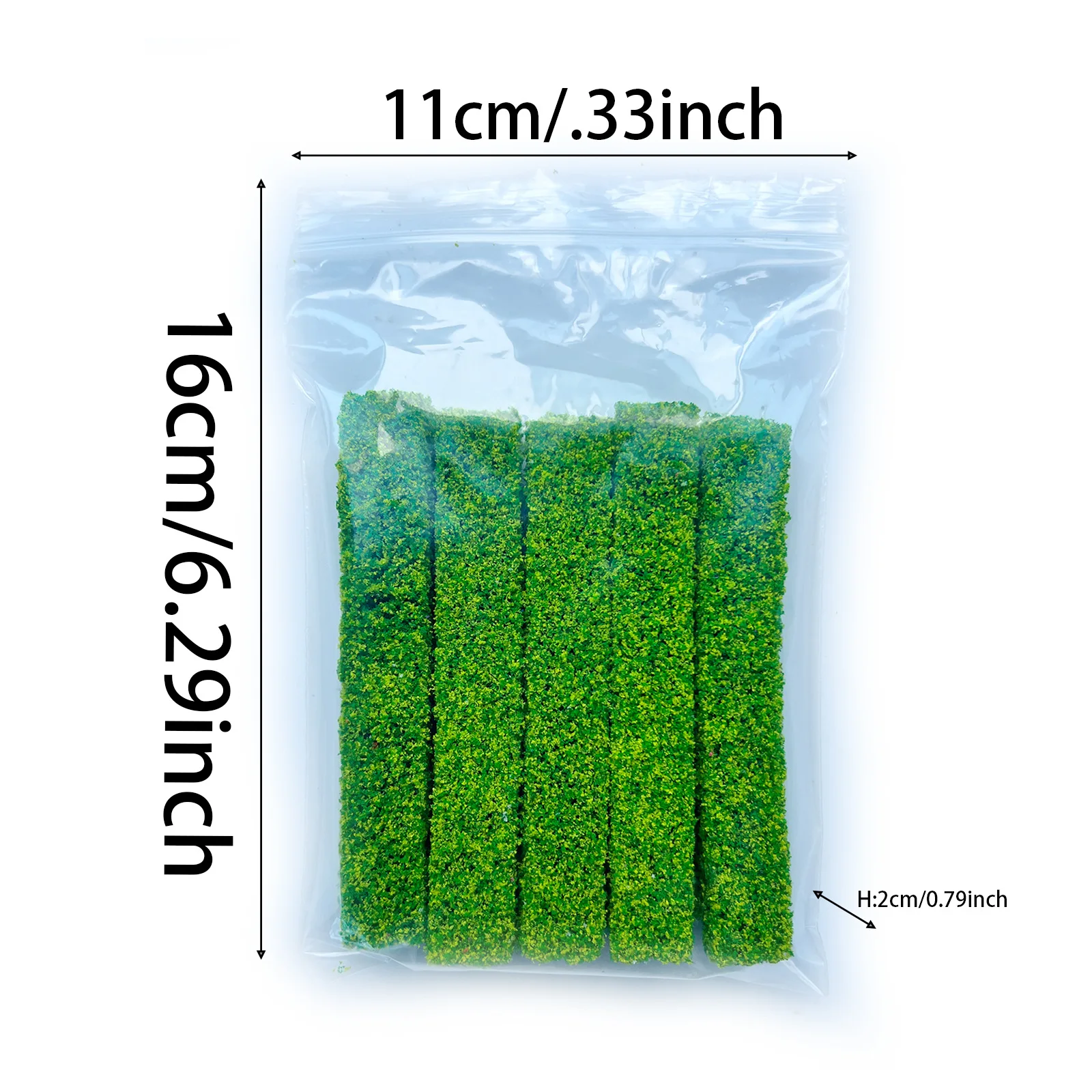 Micro tira de arbustos en miniatura, mesa de arena artesanal, Kits de modelos en miniatura para hacer valla al aire libre, Mini tiras de arbustos, plantas verdes Si