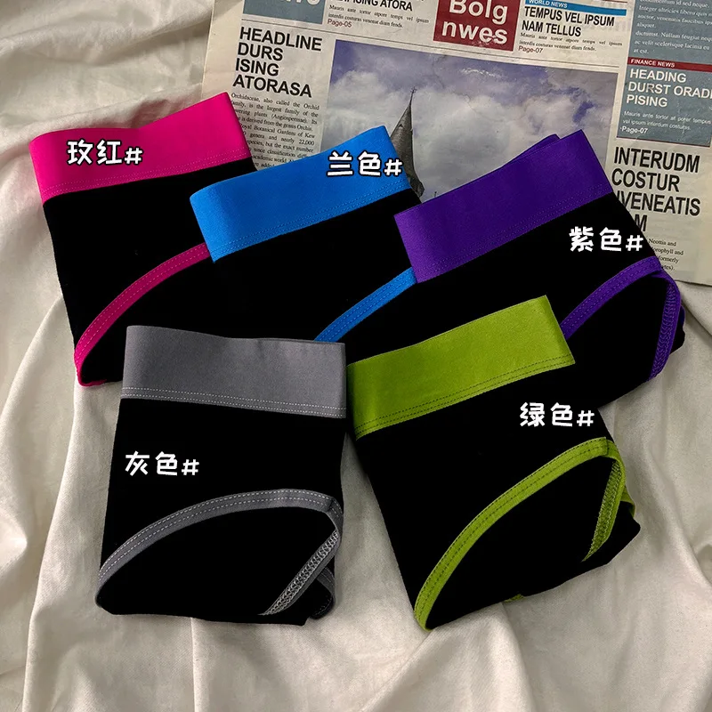 5Pcs/Set Sport Cotton Panties Women Middle Waist Briefs Girls Solid Color Under… - Image 6