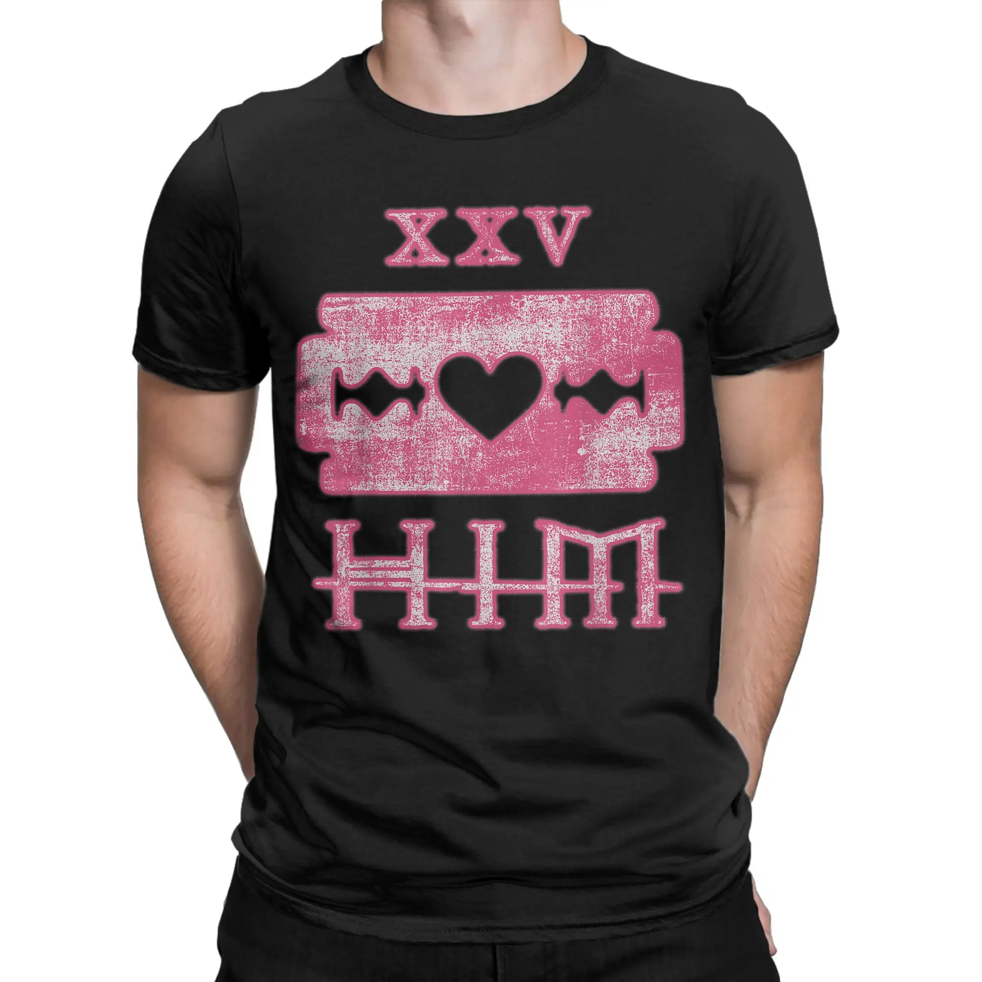 Ville Valo Razorblade Romance 25th T Shirt Men's Funny 100% Cotton T Shirts Summer Round Neck Fashion Tees Casual Big Size Tops