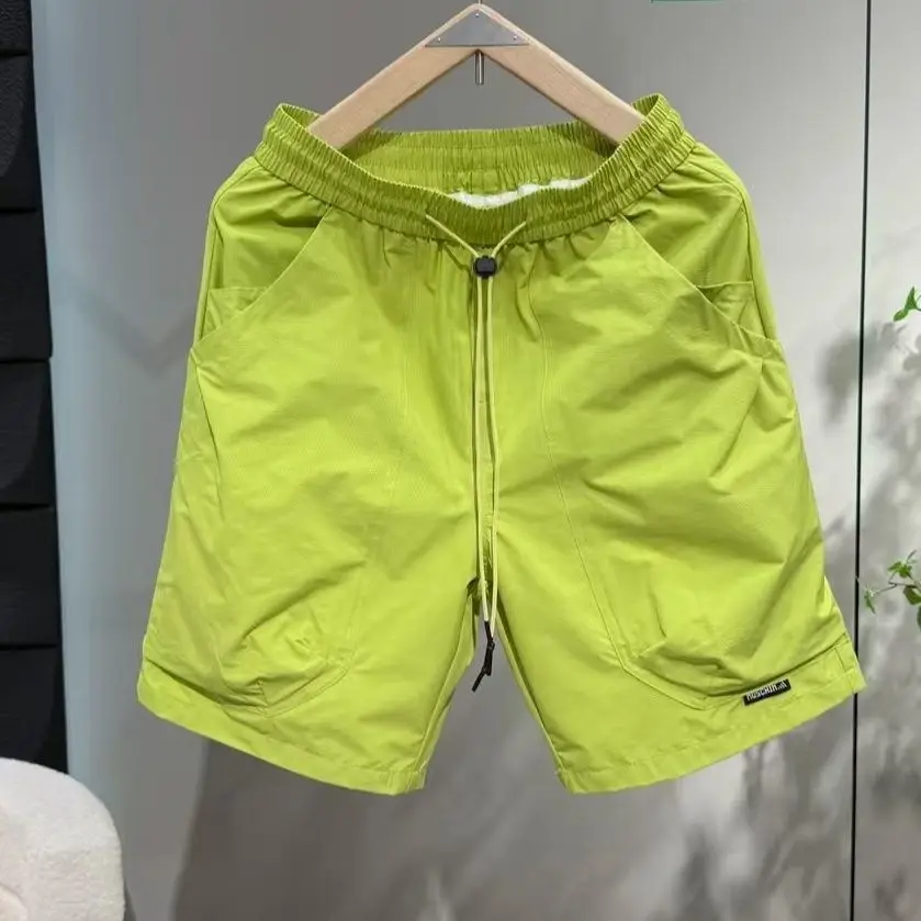 Men Sports Shorts Thin Quick Dry Breathable Casual Classic Resistant Shorts Pants Drawstring Beach Cargo Shorts Men Clothing