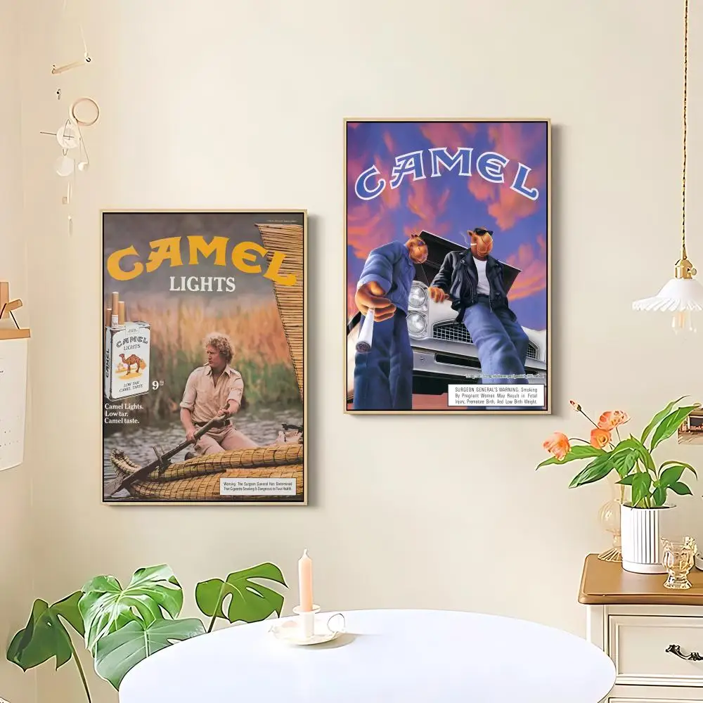 vintage camel cigarettes Poster HD art sticky wall waterproof home living room bedroom bar aesthetic decoration