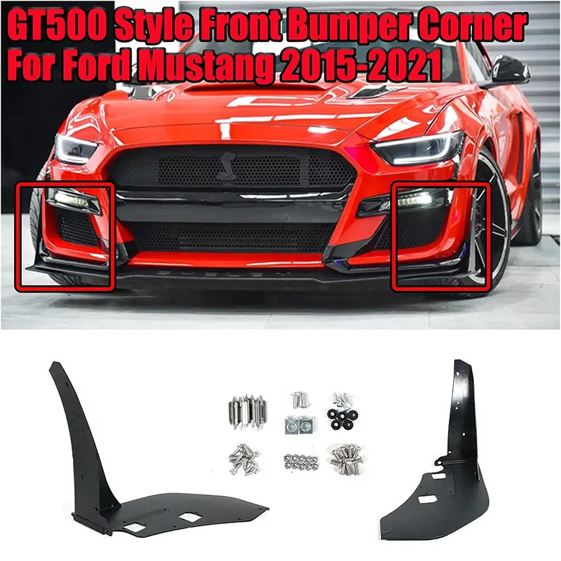 

Suitable for 15-22 Ford MUSHANG GT500 modified front bumper size surround decorative strip corner