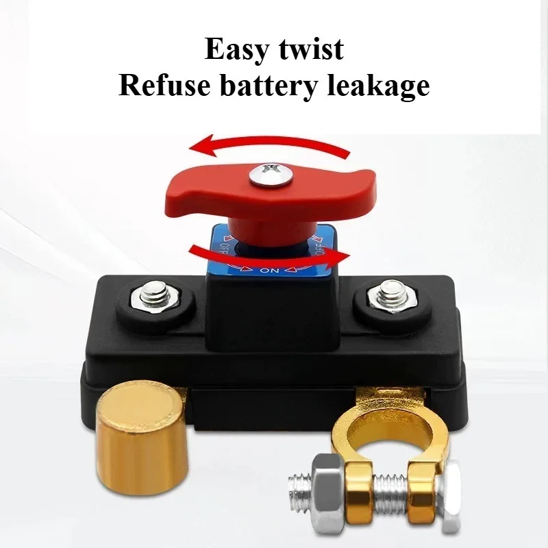 12V 24V Dual Voltage Battery Master Cut Off Switch for 16mm17mm Diameter Pile Head Zinc Alloy Structure Negative Pole Disconnect