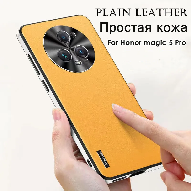 

Роскошная простая кожаная Противоударная задняя крышка для Honor Magic 5 Pro с полной защитой объектива для камеры Honor Magic 5 4 90 80 70 50 Pro