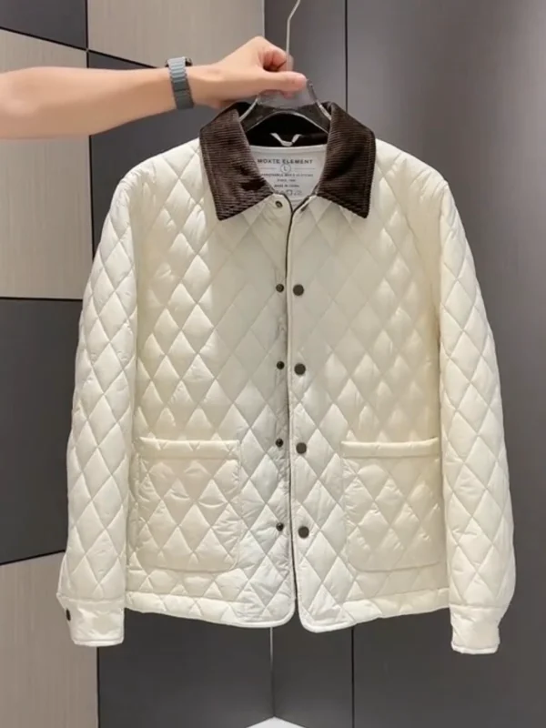 

Men's Casual Collar Jaet Thiened Cotton Autumn Winter New Faion Urban Sle Warm Polyester Fabric Long Sve Coat