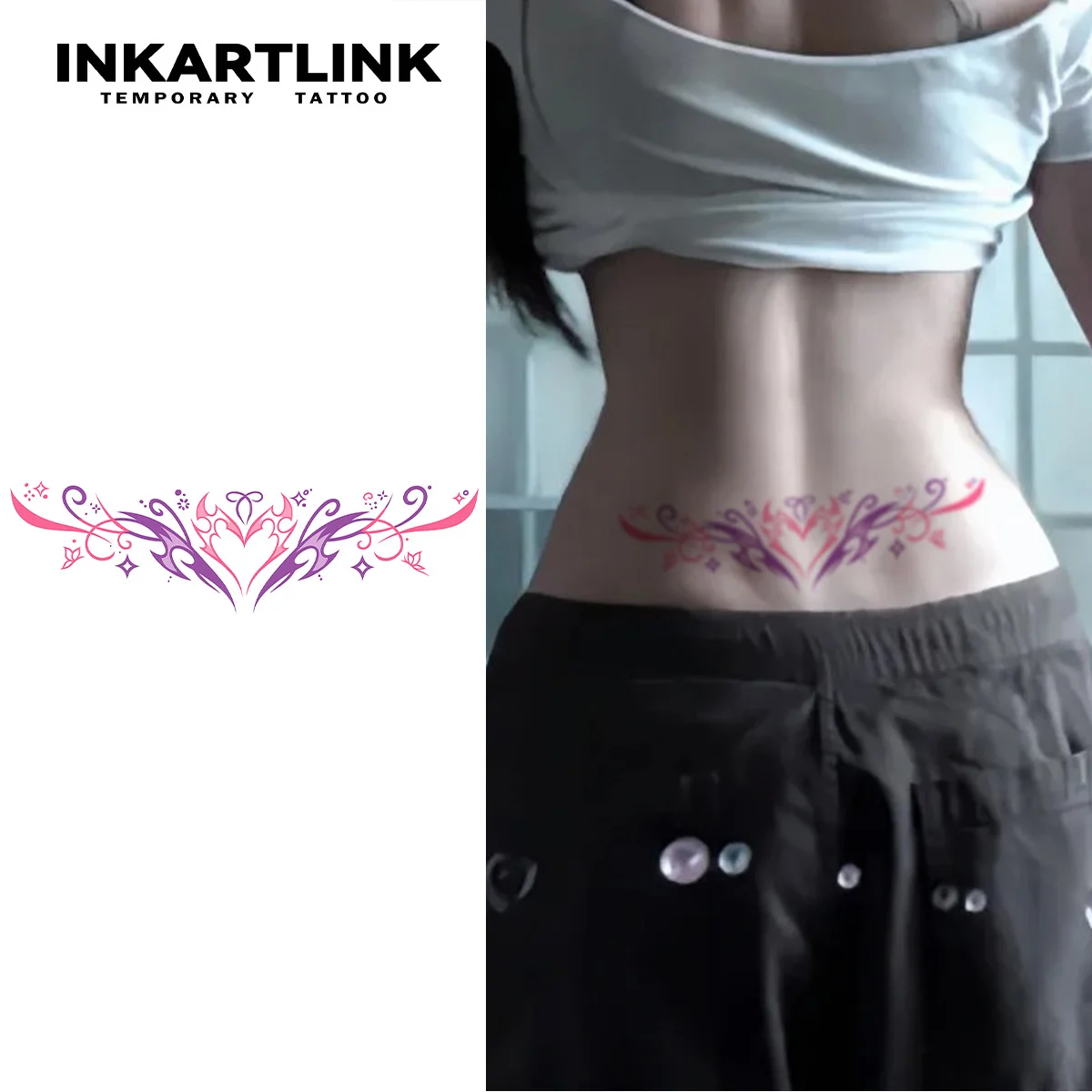 INKARTLINK Temporary Tattoo Stickers Hand Drawing Waterproof Color Printing Temporary Tattoo Party Supplies DIY Stickers