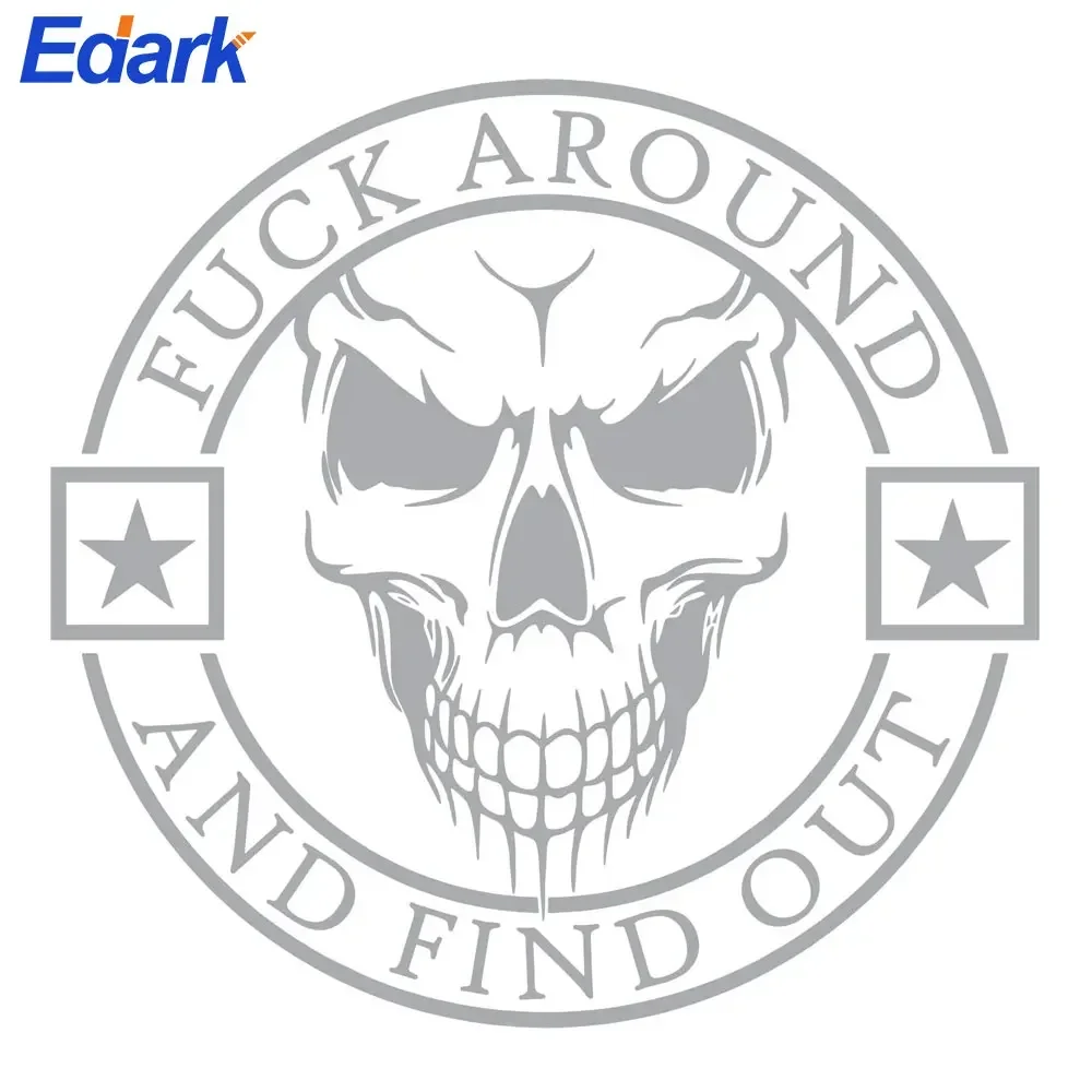 1 PCS Funny Skull Decal Stickers - Fu*k Around and Find Out Color Decal Sticker for Your Car or Truck Window