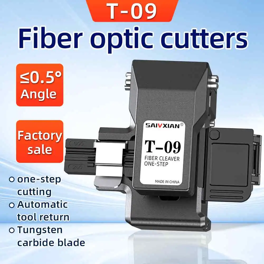 SAIVXIAN T-09 one-step fully automatic high precision Fiber Optic Cleaver Optical Fiber Fusion Splicer Cutting Knife