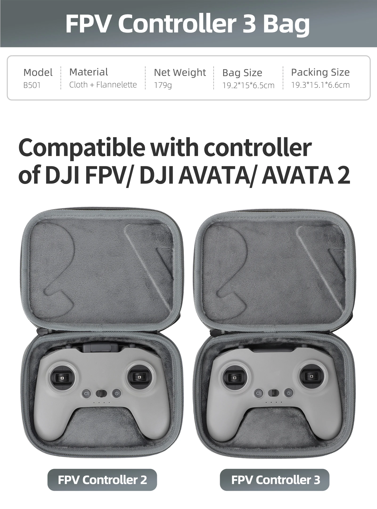 Borsa portaoggetti per DJI Avata 2 custodia per occhiali 3 borsa da trasporto portatile per DJI Avata 2 FPV Drone accessori Kit borsa a tracolla