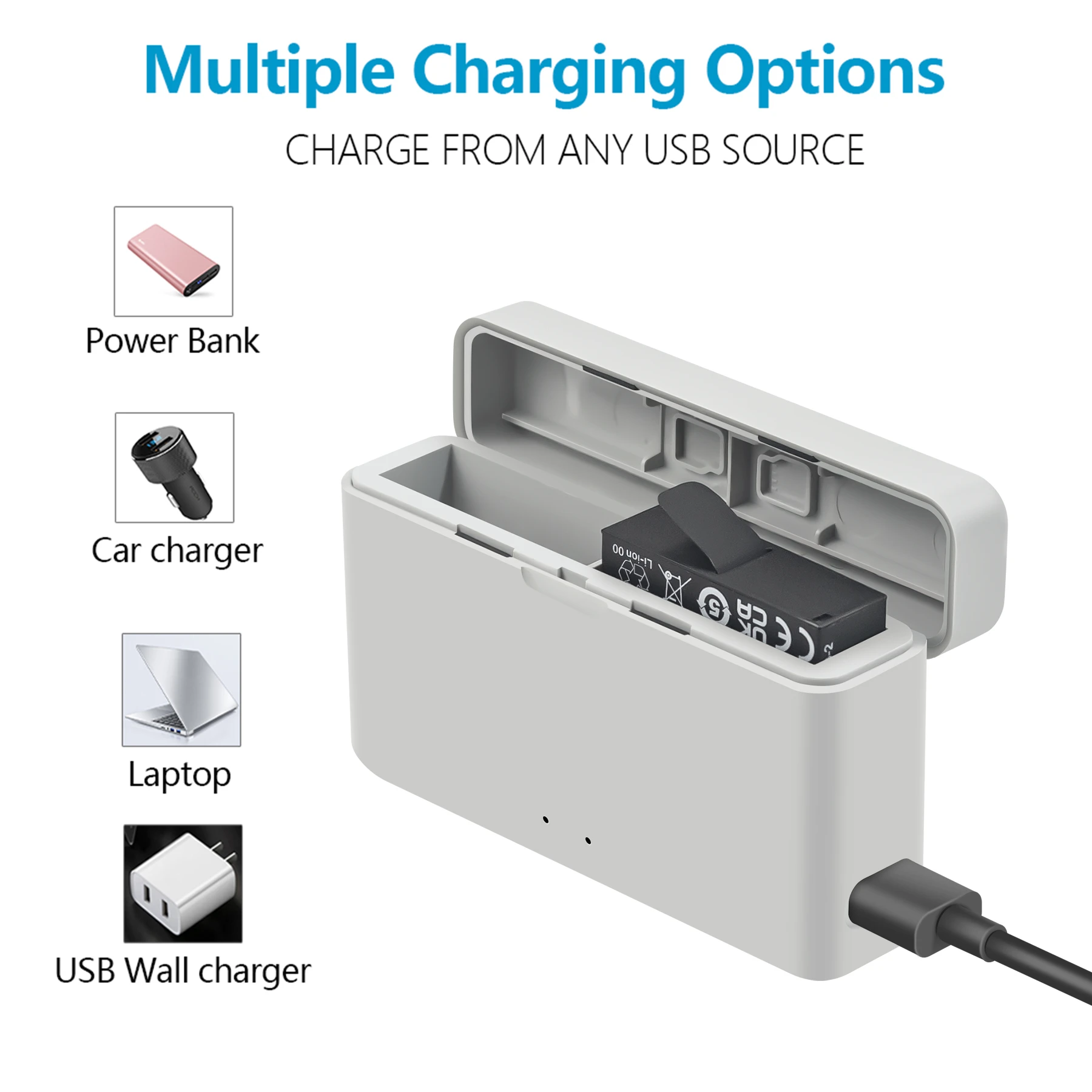 

1 шт. зарядное устройство для Insta360 Ace Pro 2, зарядное устройство, аксессуары для спортивной камеры, чехол для хранения аккумулятора Insta360 Ace Pro