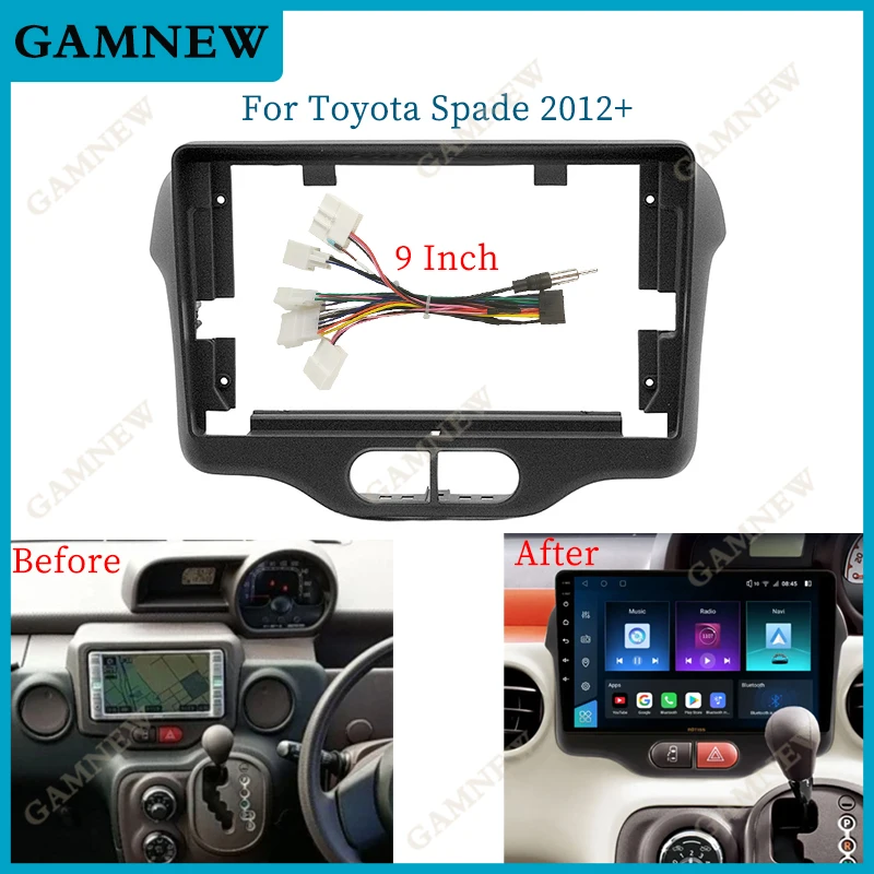 9 inch Car Fascia Radio Panel for Toyota Spade 2012+ Dash Kit Install GPS Facia Console Bezel 9inch Adapter Plate Trim Cover