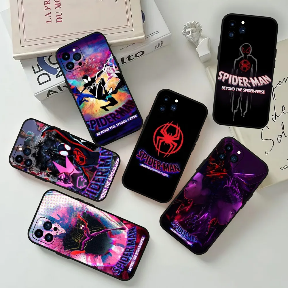 

Miniso Spider Man Byond The Spider Verse Phone Case For Samsung S20 S21 S22 S23 S24 Note 20 4G 5G Plus Ultra Black Soft Shell