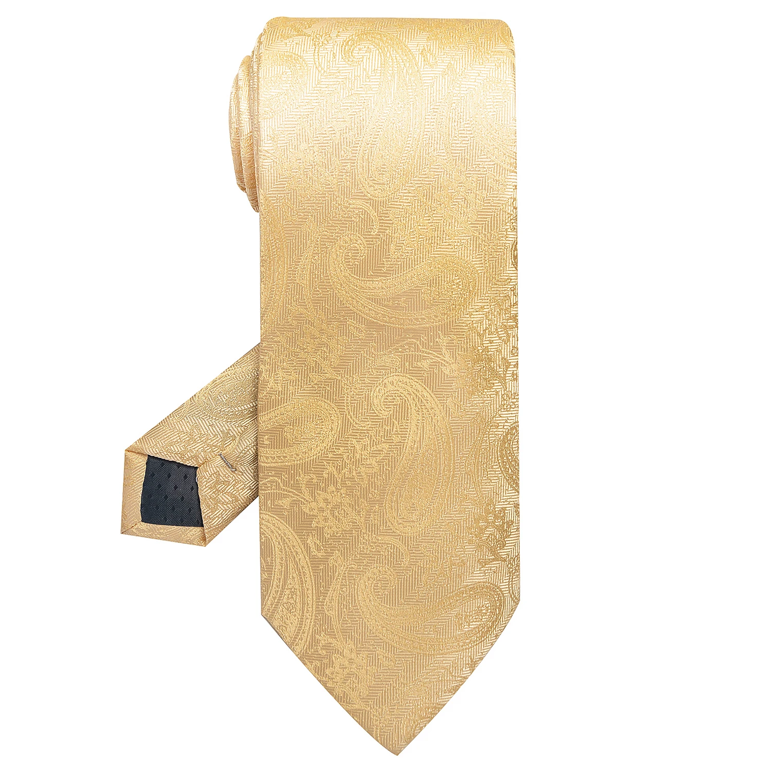 100% Silk Brand Gold Ties Men Great Quality Silk 8 cm Necktie Formal Clothing Men's Gravatas Fit Holiday Party Workplace