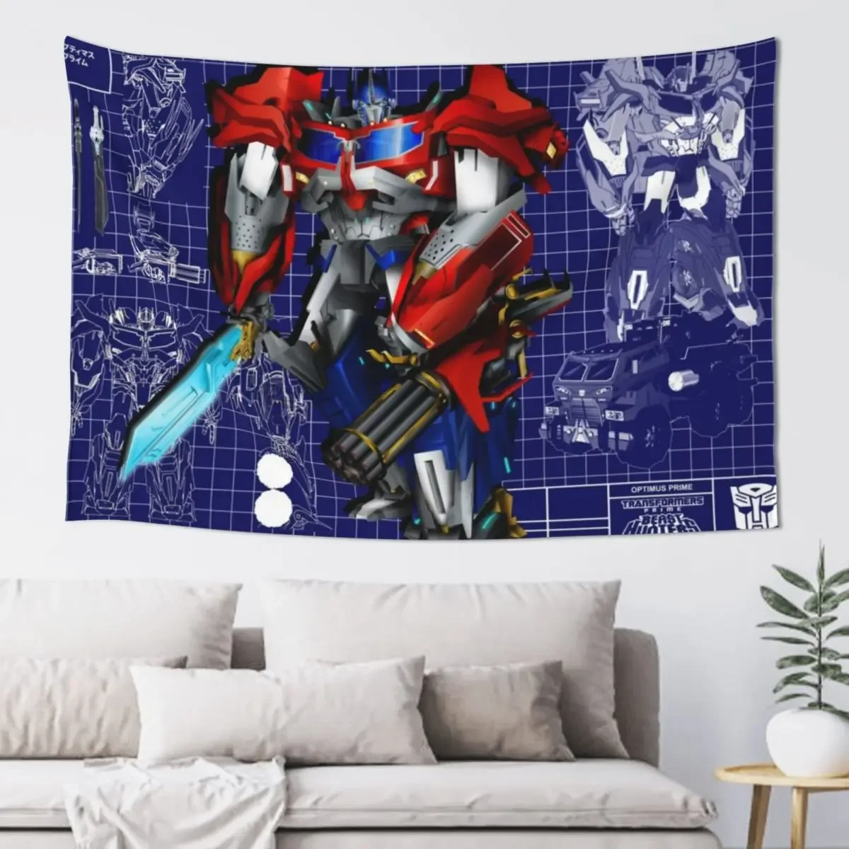 Beast Hunters Optimus Prime Tapestry Cute Room Things Room Decore Aesthetic Bathroom Decor Home And Comfort Decor Tapestry