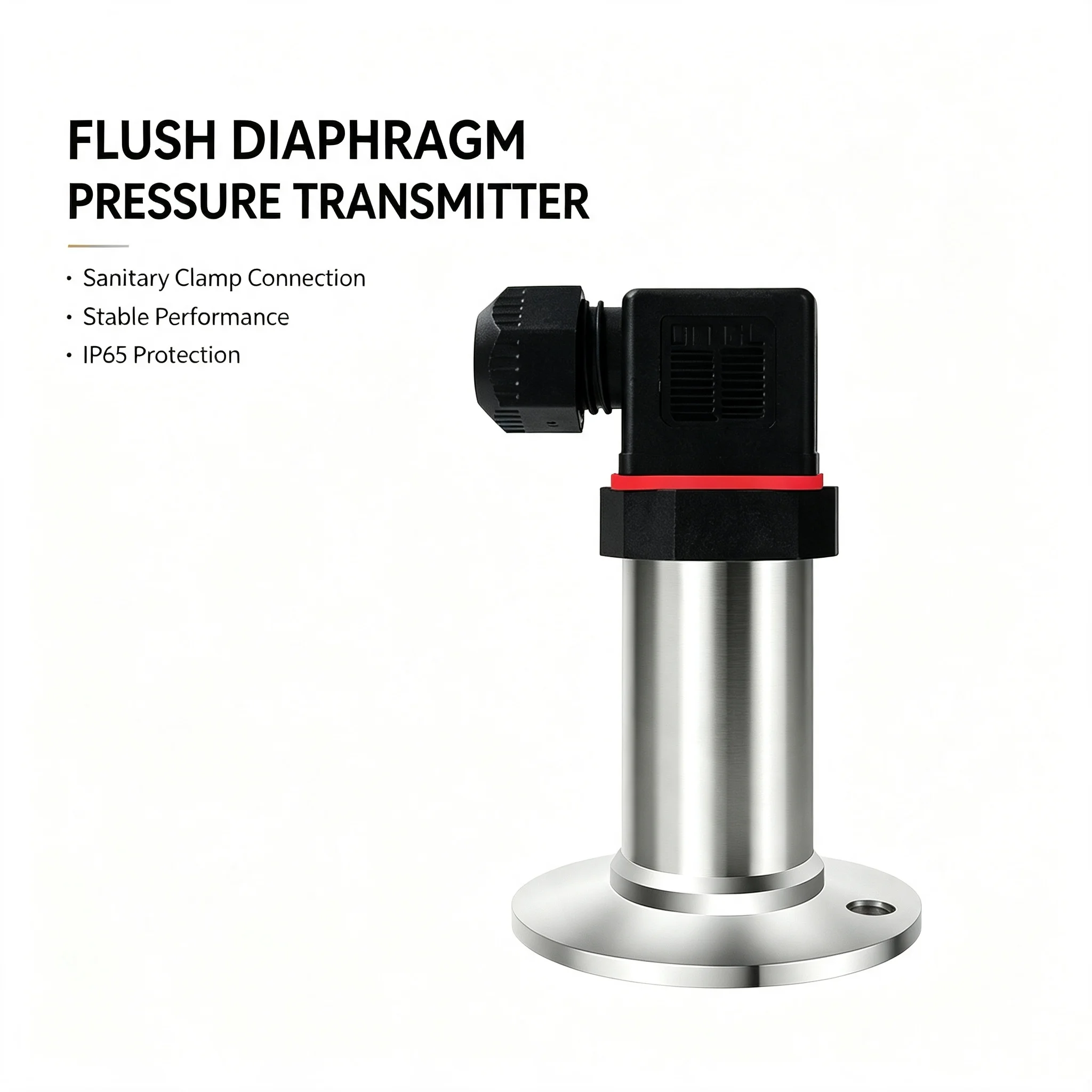Sanitary Flush Diaphragm Pressure Transmitter Tri-Clamp Pressure Sensor Anti-Clog Pressure Transmitter for Food Pharmaceutical