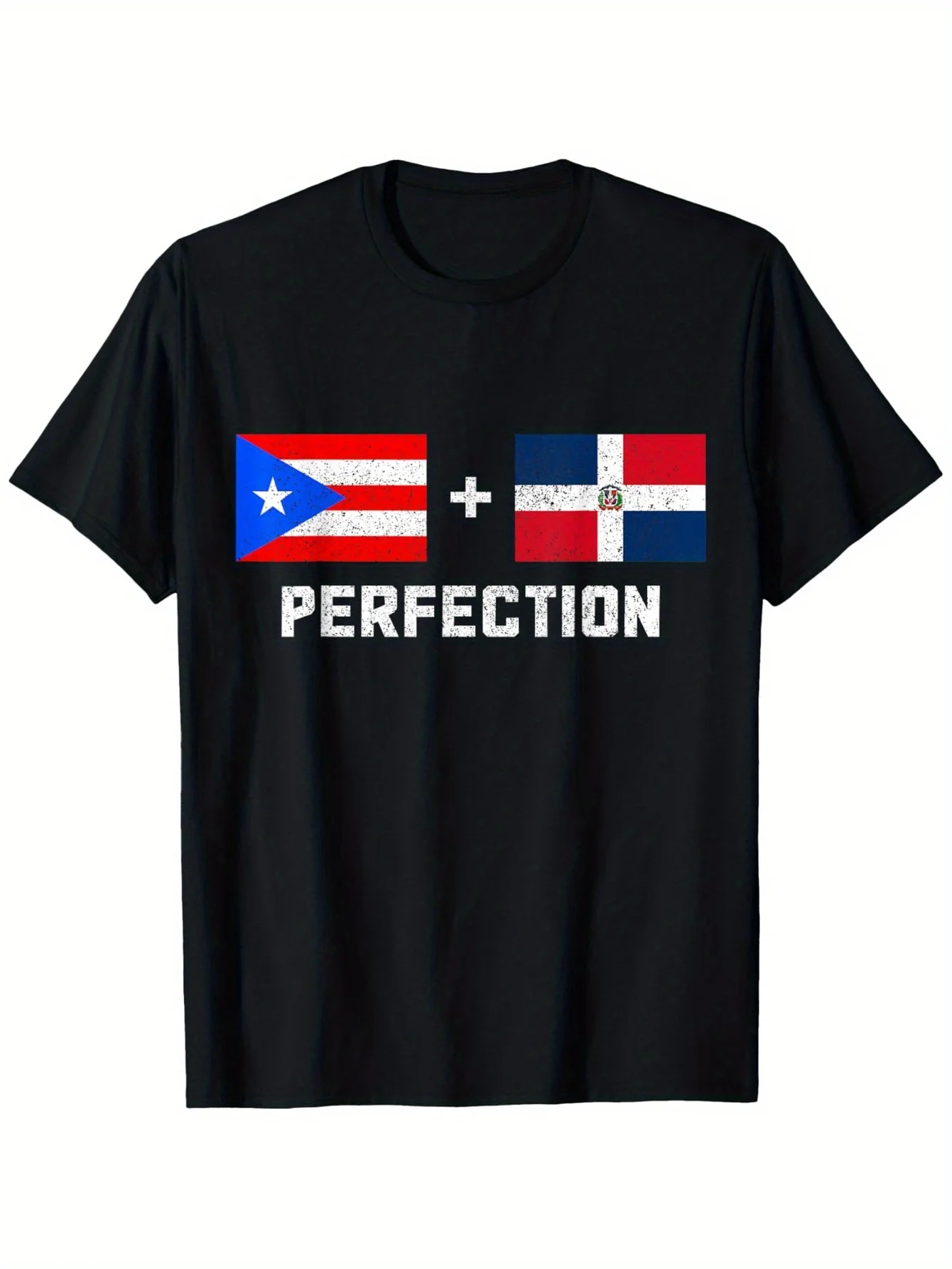 Puerto Rico Dominican Republic Pride Puerto Rican Flag T-Shirt, Loose style new unisex short-sleeved T-shirt, casual and comfort
