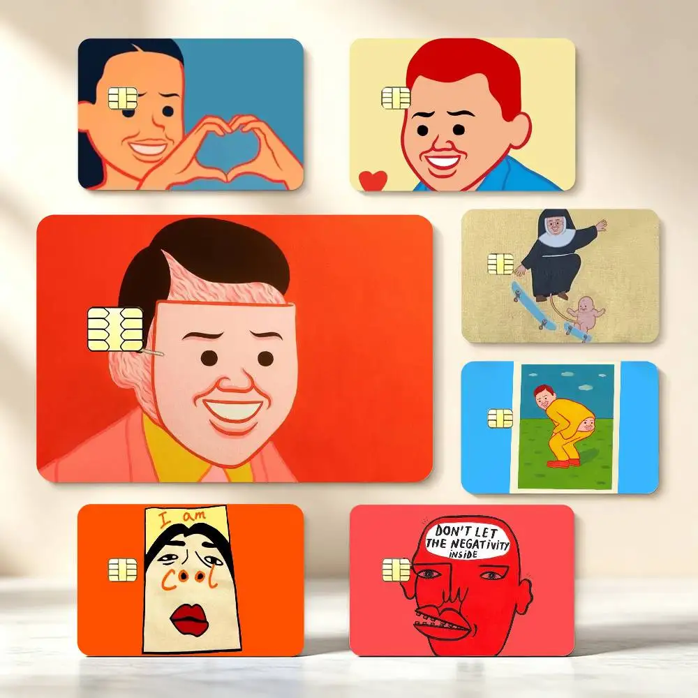 Joan C-Cornella Funny Anti Credit Card Stickers Skin For Bank Debit Decorative Protection Scratch-resistant Gift