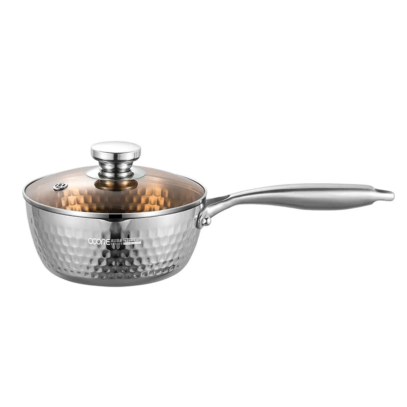 

HYS stainless steel snow pan household small milk pan complementary food pan non-stick cooking noodles soup induction