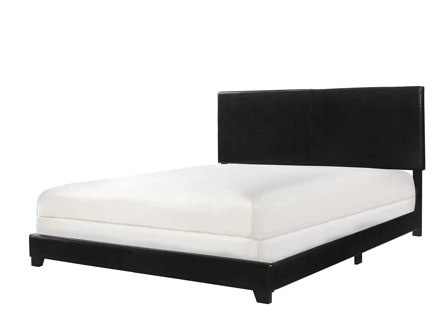 

Upholstered Panel Bed in Black, Queen