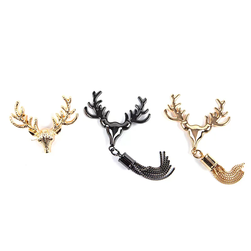 Metal Cute Deer clasp buckle Buckles Bag Purse Hat Decor With Tassel Hardware DIY Leather Craft Accessory Bag Hardware Exquisite
