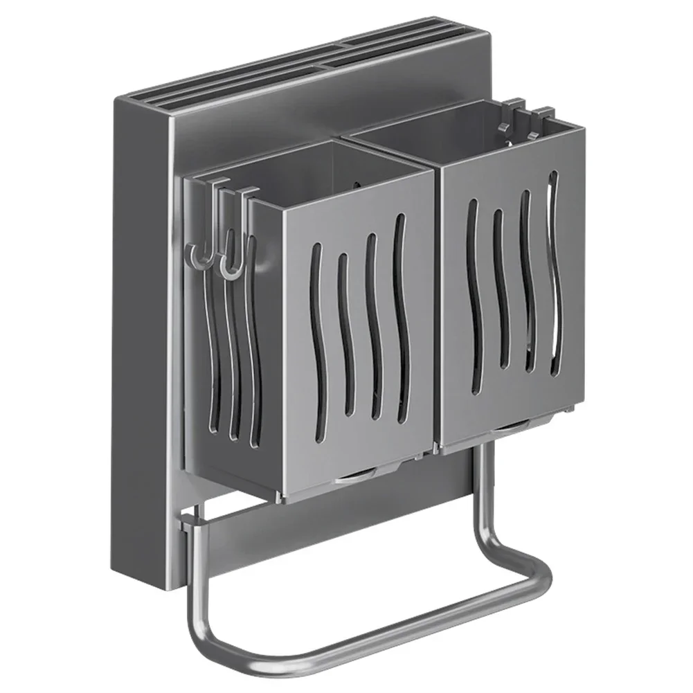 

Настенный держатель для кухонной утвари, полка для столовых приборов, ящик для хранения, органайзеры, многофункциональные палочки для еды, стеллажи для ложек