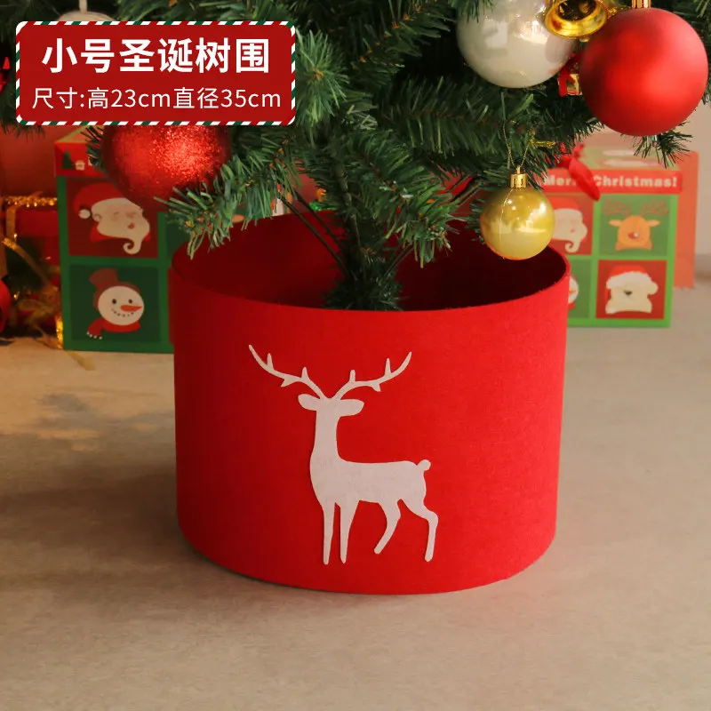 Large Non-woven Christmas Tree Collar Tree Base Ring Cover, Festive Christmas Tree Accessories for Indoor Holiday Scene Layout