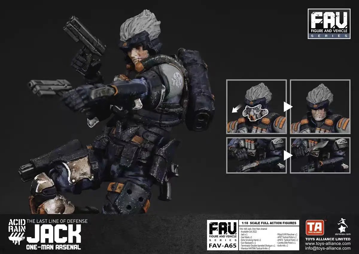 【MT】Acid Rain War FAV-A65 Buck Squad Jack Human Arsenal Animation Series Military Model Collection 1/18 Action Figures
