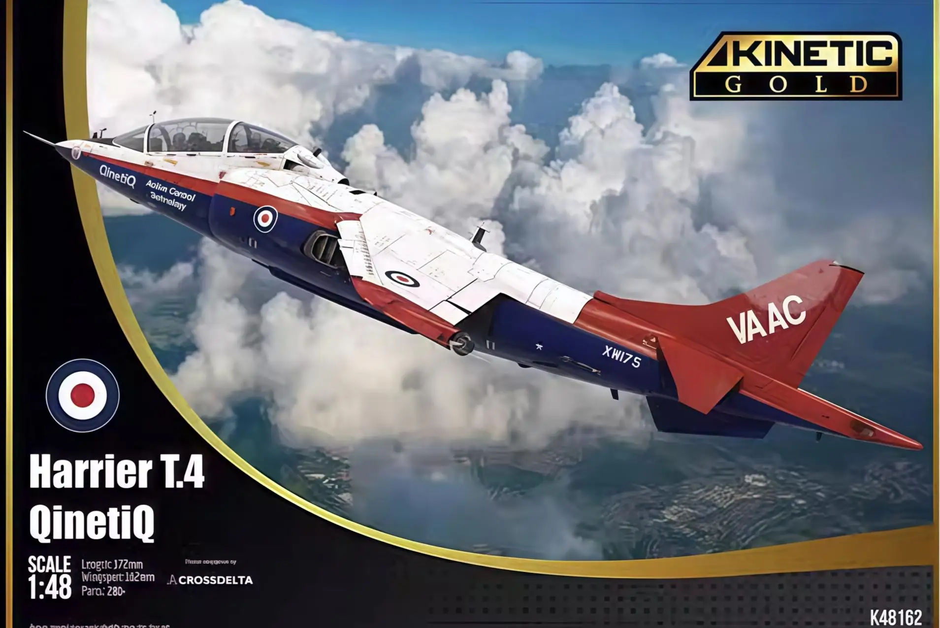 

Кинетическая модель K48162 Комплект сборной модели Harrier T.4 QinetiQ масштаба 1/48