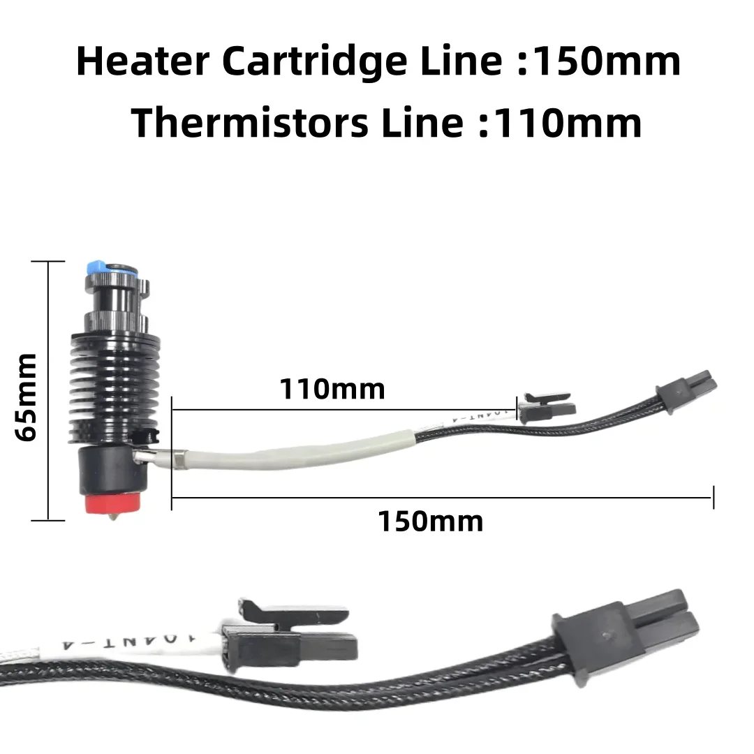 For E3D Revo Hotend Kit V6 Radiator Brass Nozzle Ceramic Heating Core 104Nt Thermistor for E3D Revo 3D Printer Parts view 2