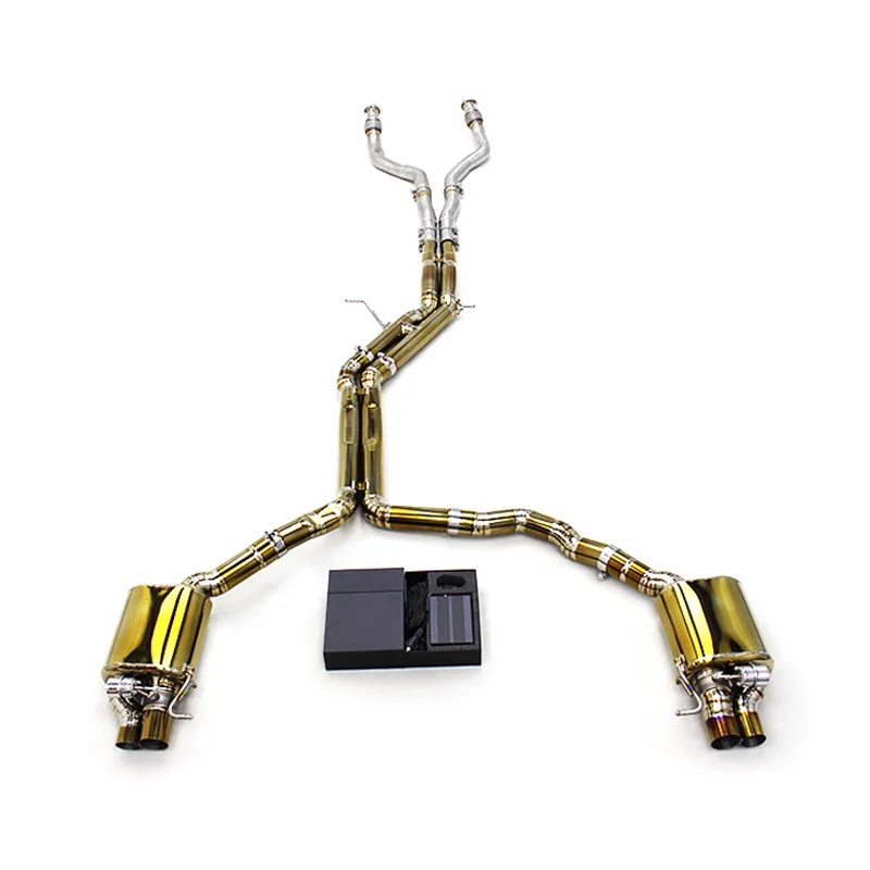 

Auto Titanium Vacuum Valve Catback Exhaust Pipes For Audi RS6/RS7 C7 4.0T 2013-2018 Muffler Vacuum Valve SUS304 Front Pipe