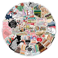 52-Piece Reading-Themed Stickers - Decorative Decals for Notebooks, Journals, Books, Phone Cases & Laptops(Anime Worlds Store) 6